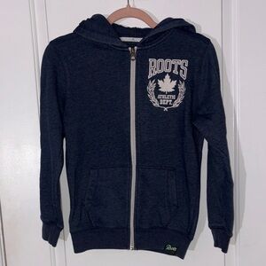 Roots Kids Dark Blue Zip-Up Hoodie